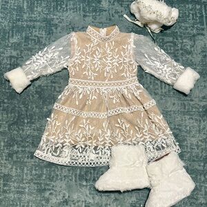 White Christmas Ivy City Co Dress Bundle | Size 12-18 months